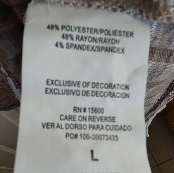 REWIND Women's Long Sleeve Top Accented with Lace Hoodie Size L Rayon Polyester - Picture 5 of 9